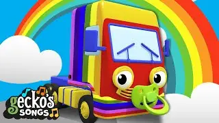 Rainbow Baby Truck Song (Baby Shark) | Nursery Rhymes & Kids Songs | Gecko's Garage