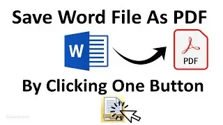 How to Create a Save As PDF Button In MS Word