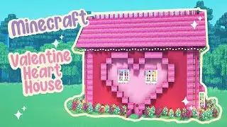 Aesthetic Minecraft Valentine Heart House Speed Build 💕🌸✨ CIT Resource Packs Ghoulcraft Mizunos ✨