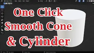 Create Smooth Cylinder & Cone | Auto Smooth Feature In Blender | How To Create Smooth Surface