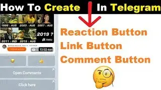 How to create Reaction Button,Link Button & Comment Button In Telegram 2021 | Poll In Tellegram 2021