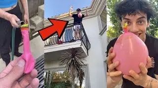 Multi-Layer Balloon DROP off balcony!! 😱😳 - 