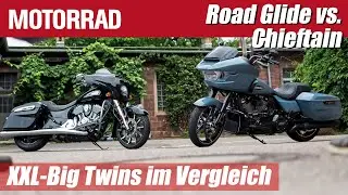 Harley Davidson Road Glide vs. Indian Chieftain Limited: Baggers im Vergleich