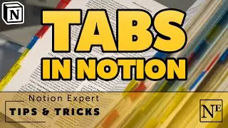 Notion tips: How to use tabs for productivity and navigation #notion #productivity