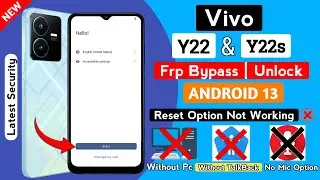 Vivo Y22 and Y22s - Android 13 | Frp Bypass | Regain Access over Your Device Effortlessly || 2023