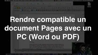 Rendre compatible un document Apple Pages avec un PC Word ou PDF