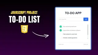 Create To-Do List App Using HTML CSS And JavaScript | JavaScript Projects 2024