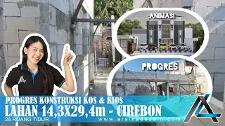 PROGRES KONSTRUKSI KOS 14,3 X 29,4  METER I CIREBON - KONSEP MINIMALIS MODERN #jasaarsitek #arsitek