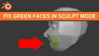 How to fix green faces in sculpt mode? Blender Quick Tips