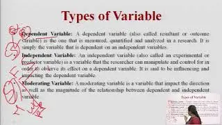 Concept of Independent & Dependent Variables, Concomitant Variable, Extraneous Variable, Treatment