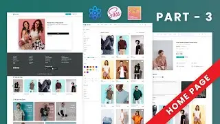 Home Page: E-commerce Website Template/UI Design Using React JS | PART - THREE