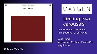 Linking 2 Carousels - first for navigation, second for content. Seamless integration.