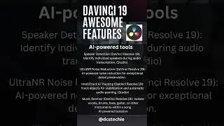 Davinci Resolve 19 awesome Features