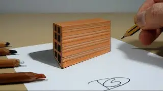 3D Trick Art on Paper   Brick