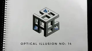 How to draw an impossible cube - Optical illusion