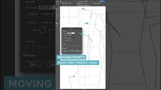 30/49 Moving Points - Digital Pattern Making in Adobe Illustrator #patternmaking #sewing #fashion