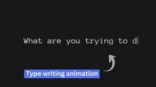 Create automatic Text Typewriting animation in HTML CSS