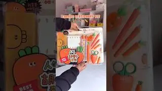 🥕Carrot Stationery Set!✏️✂️ #stationery #unboxing #shorts