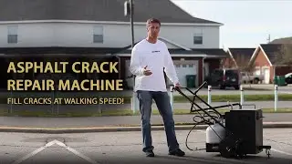 Asphalt Crack Repair Machine - Fill Cracks at Walking Speed! #crackrepair