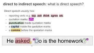 direct to indirect speech: yes/no questions
