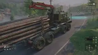 SnowRunner Game play PS5 Pro long log delivery