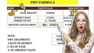 आपने PMT का AISA  उपयोग कभी नहीं देखा होगा 🔥👍How To Use PMT Formula| JK TUTORIALS