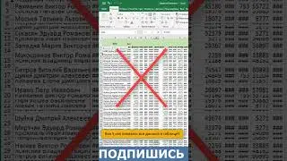 ⚡⚡⚡Как за 5 сек показать все данные?! #Excel #shorts