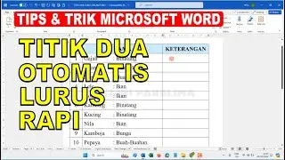 Trik Microsoft Word | Titik Dua Lurus dan Rapi dalam Tabel