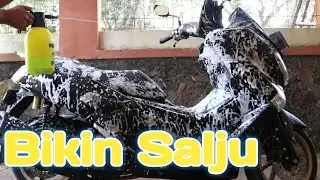 Cara Bikin Salju / Snow Wash Cuci Motor