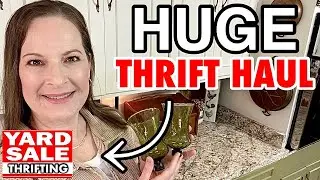 HUGE THRIFT HAUL• THRIFTING for Christmas HOME DECOR & I scored THRIFT SHOPPING IN THE YARD!