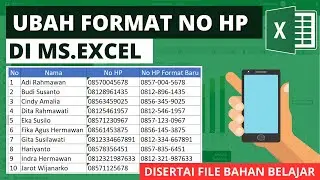 CARA MERUBAH FORMAT NO HP DI EXCEL - TERNYATA MUDAH