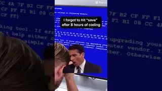 When your computer crashes during a coding session… #shorts #coding