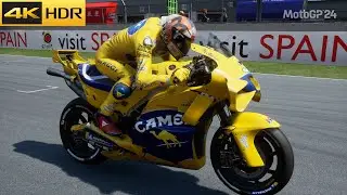 MotoGP 24 - Honda Camel 2004 Mod Gameplay (4K)