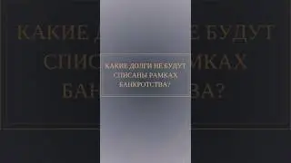 Какие долги нельзя будет списать? #списаниедолгов #банкротство #кредитыидолги #процедурабанкротства