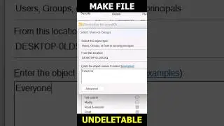 How to Make File Undeletable in Windows