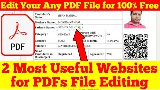 PDF File Editing for Free 2 Most Useful Websites Edit Your PDF File