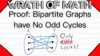 Proof: Bipartite Graphs have no Odd Cycles | Graph Theory, Bipartite Theorem, Proofs