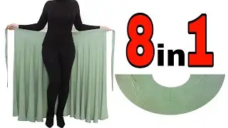 Make 1 Easy Circle Skirt, Wear in 8 Different Ways!❤️As pants, dress, vest