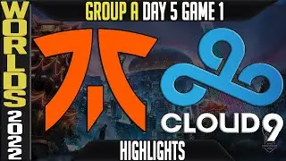 FNC vs C9 Highlights | Worlds 2022 Day 5 Group A Game 1 | Fnatic vs Cloud9