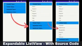 Expandable List View in Android Studio | App development | Android Studio