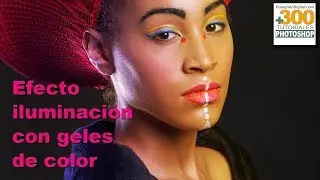 Efecto iluminación con geles de color en Photoshop. Tutorial en español