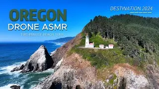 Beautiful Serene ASMR Journey Above the Tranquil Oregon Coastline - DJI Drone