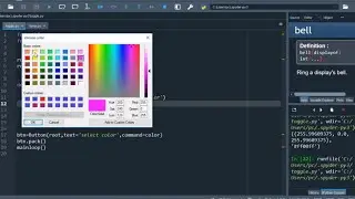 Colour Chooser In Tkinter | How to Create Colour chooser box In Python Tkinter