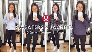 LULULEMON SWEATERS AND JACKETS | Trying on Sweaters at Lululemon | Lululemon Sweaters Explained