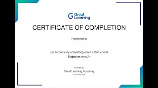 Robotics and AI online course with certificate from 