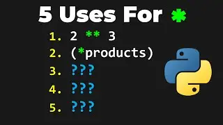 USES OF ASTERISK IN PYTHON