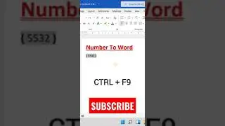 MS Word - Convert Number into Text in MS WORD | Magic Tricks #Shorts