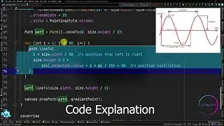 Flutter easy sine-wave animation using custompaint.