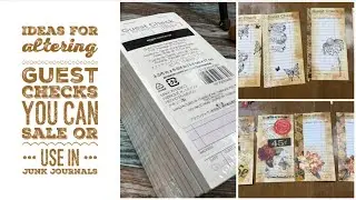 Ideas for Altering Guest Checks You Can Sale or Use In Junk Journals