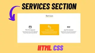 Service section using Html and CSS